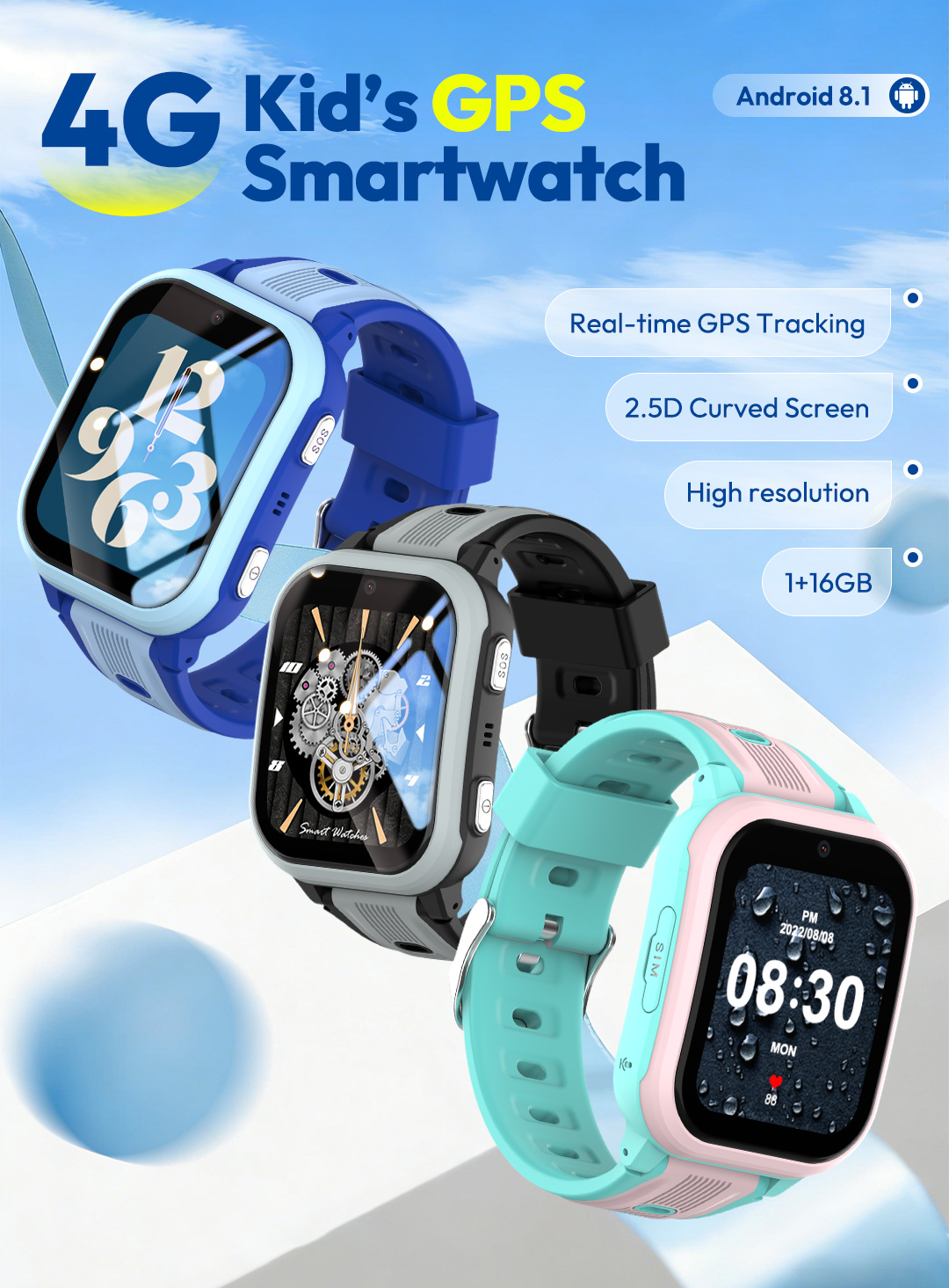 Smartwatch Watches For Kids With Gps - KT41 Smart Watch - 4G Phone