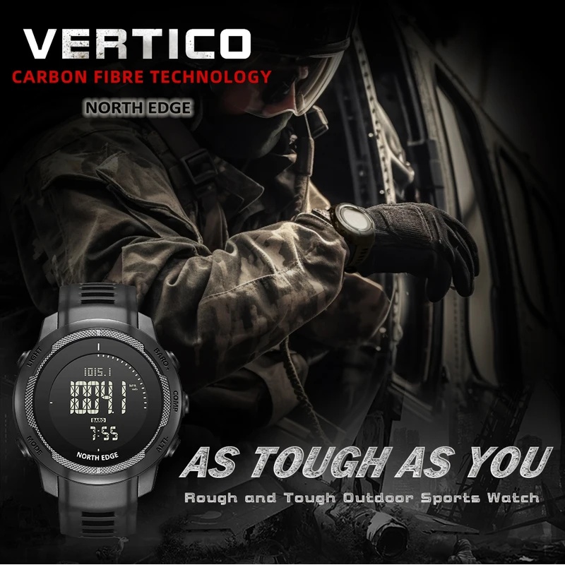 NORTH EDGE VERTICO Altimeter B - Altimeter Compass Watch ulasan dan harga