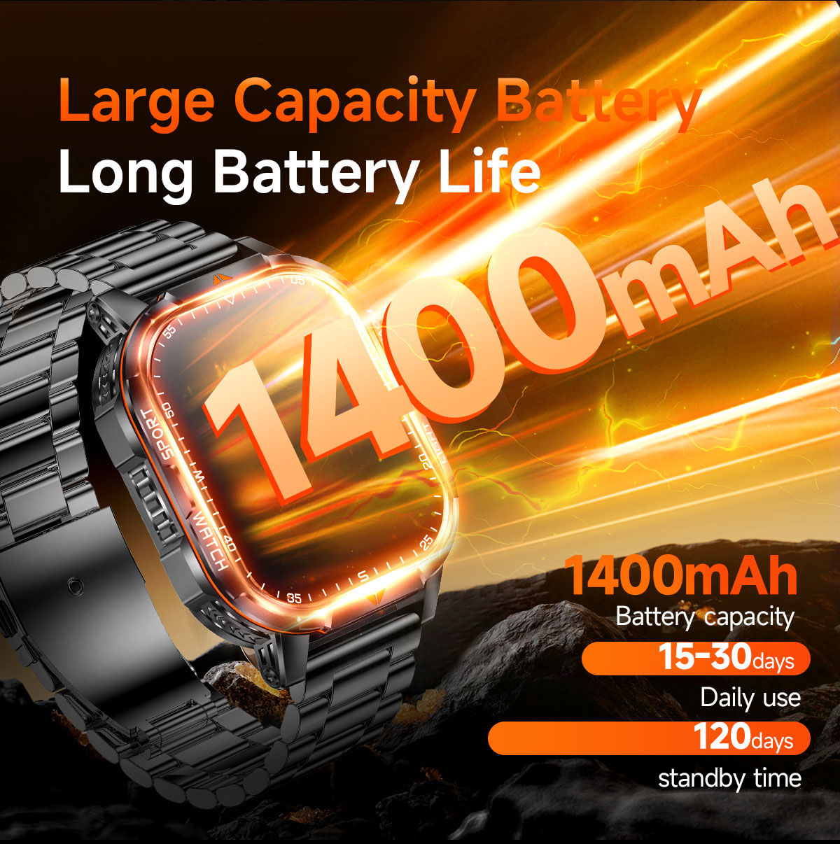 2026 New 1400mAh Super Large B - Smartwatch Watches Price ulasan dan harga