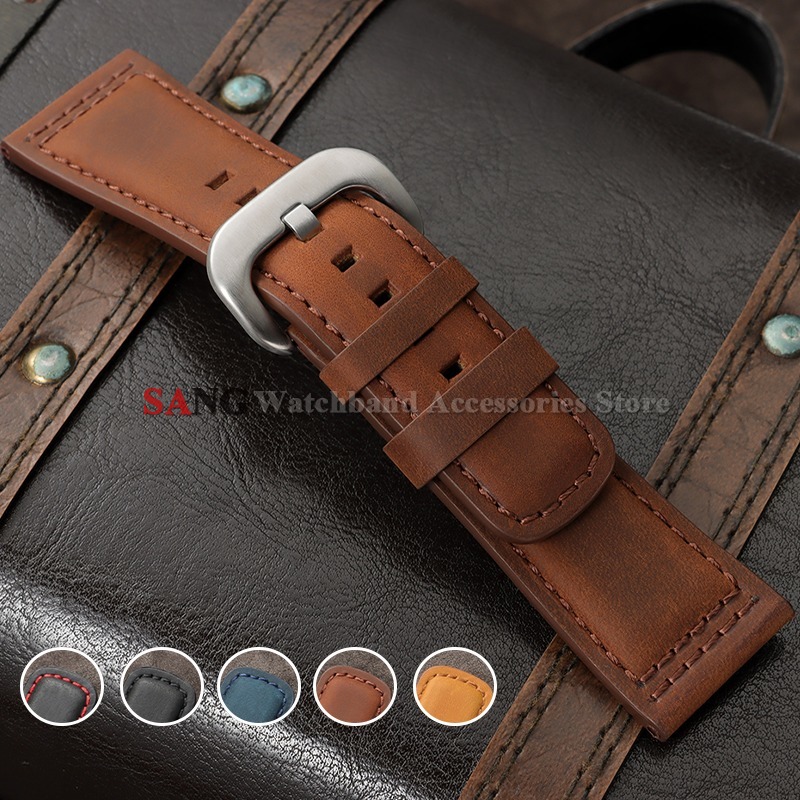 28mm Vintage Leather Watchband - Watches Rolex Smartwatch ulasan dan harga