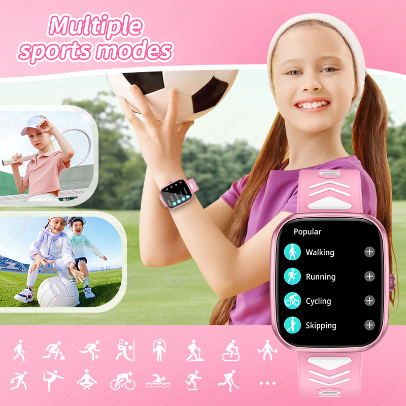 LIGE New 1.75 Inch Bluetooth C - Smartwatch Digital Watches For Kid Girl ulasan dan harga